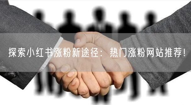 探索小红书涨粉新途径：热门涨粉网站推荐！